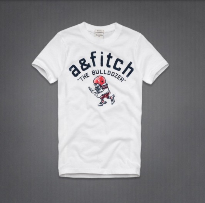 Abercrombie Fitch Hombres De Cuello Redondo Corto Remera AF5166